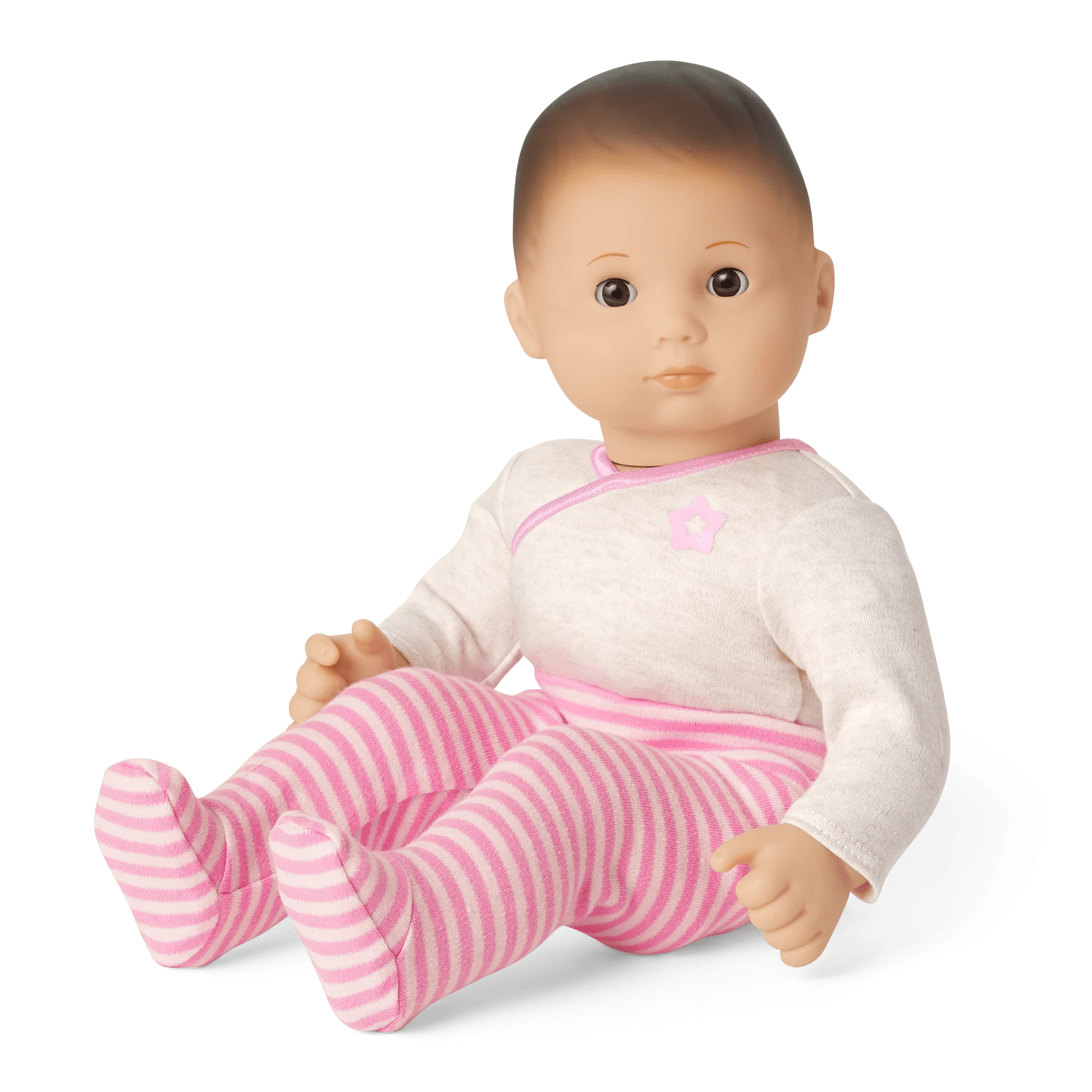 Bitty Baby® Doll #2 with brown hair in Pretty Pink