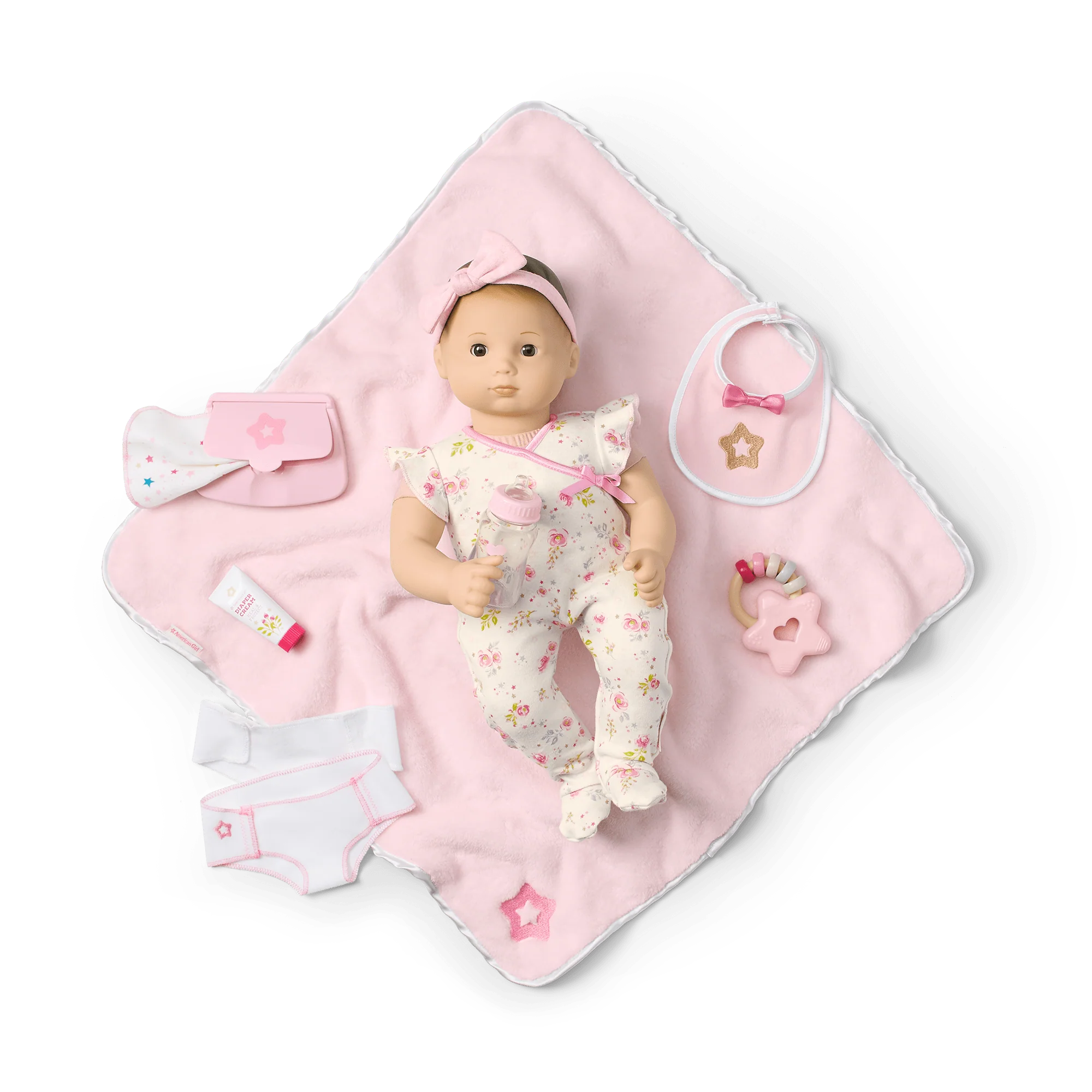 Bitty Baby® Doll #2 with brown hair Care & Play Set