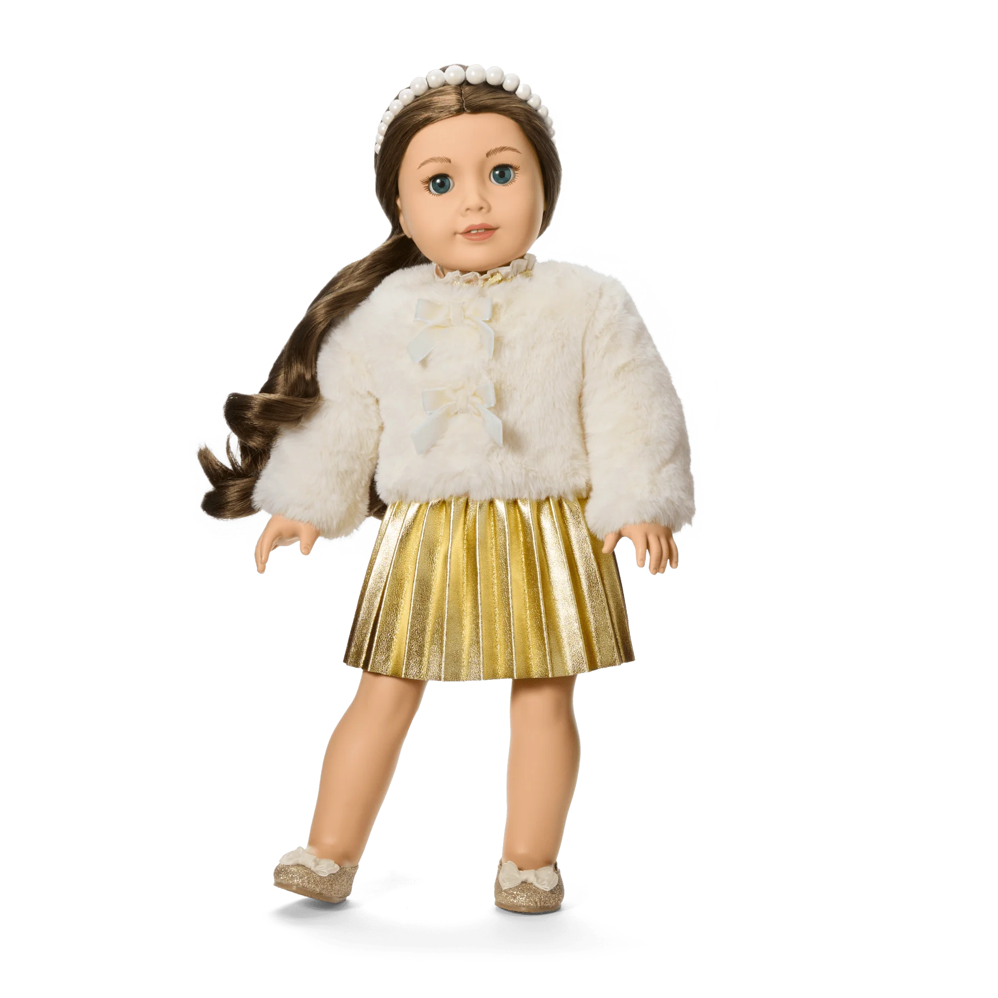 American Girl® x Janie and Jack Glitter & Bows Shoes for 18-inch Dolls