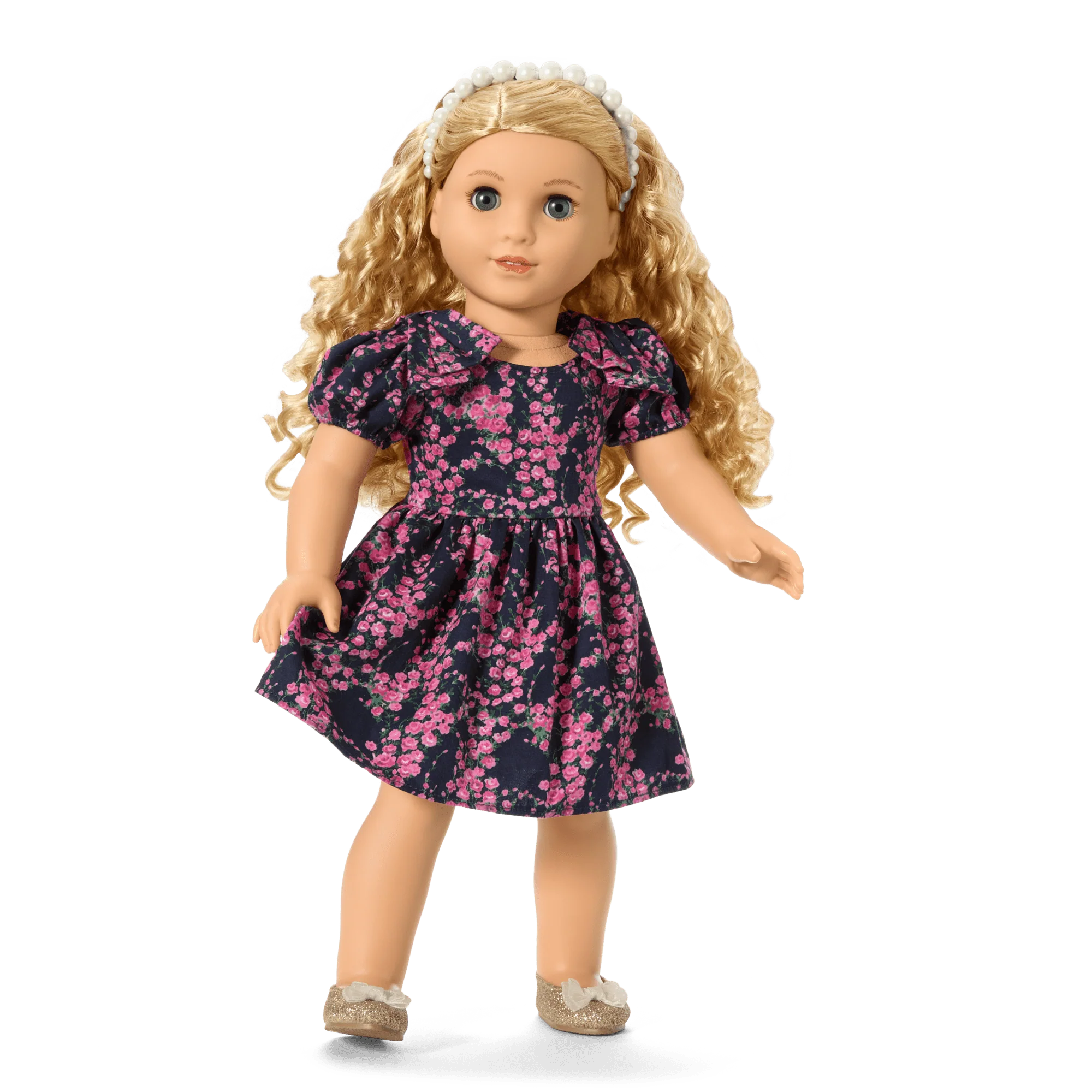 American Girl® x Janie and Jack Rosy Cascade Party Dress for 18-inch Dolls