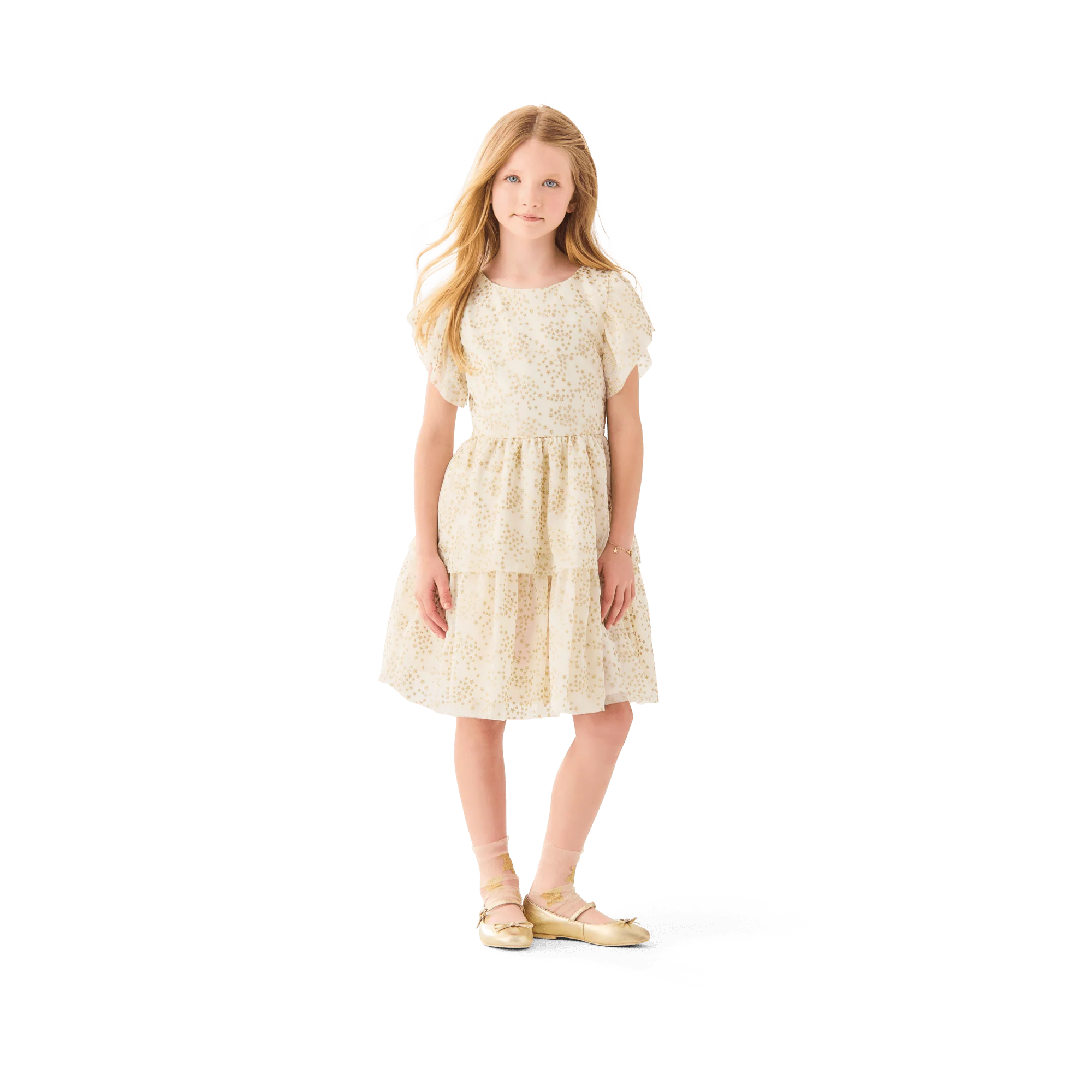 American Girl® x Janie and Jack Sparkly Cream Celebration Dress for Little Girls & Girls