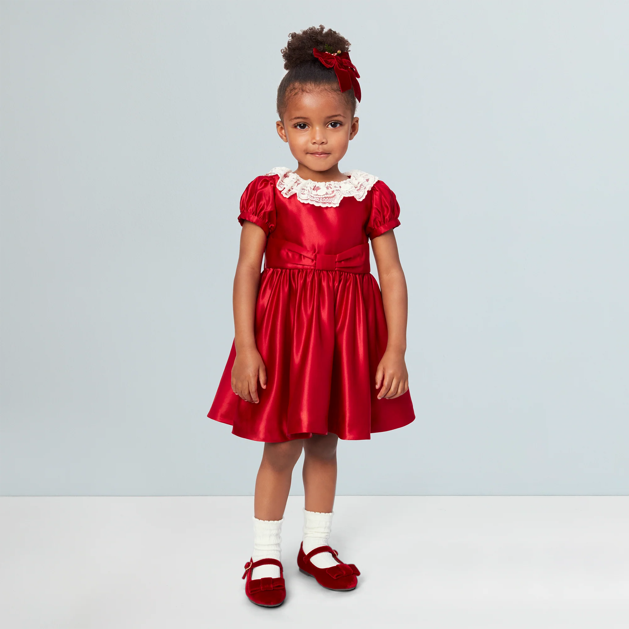 American Girl® x Janie and Jack Holly-Red Party Dress for Little Girls