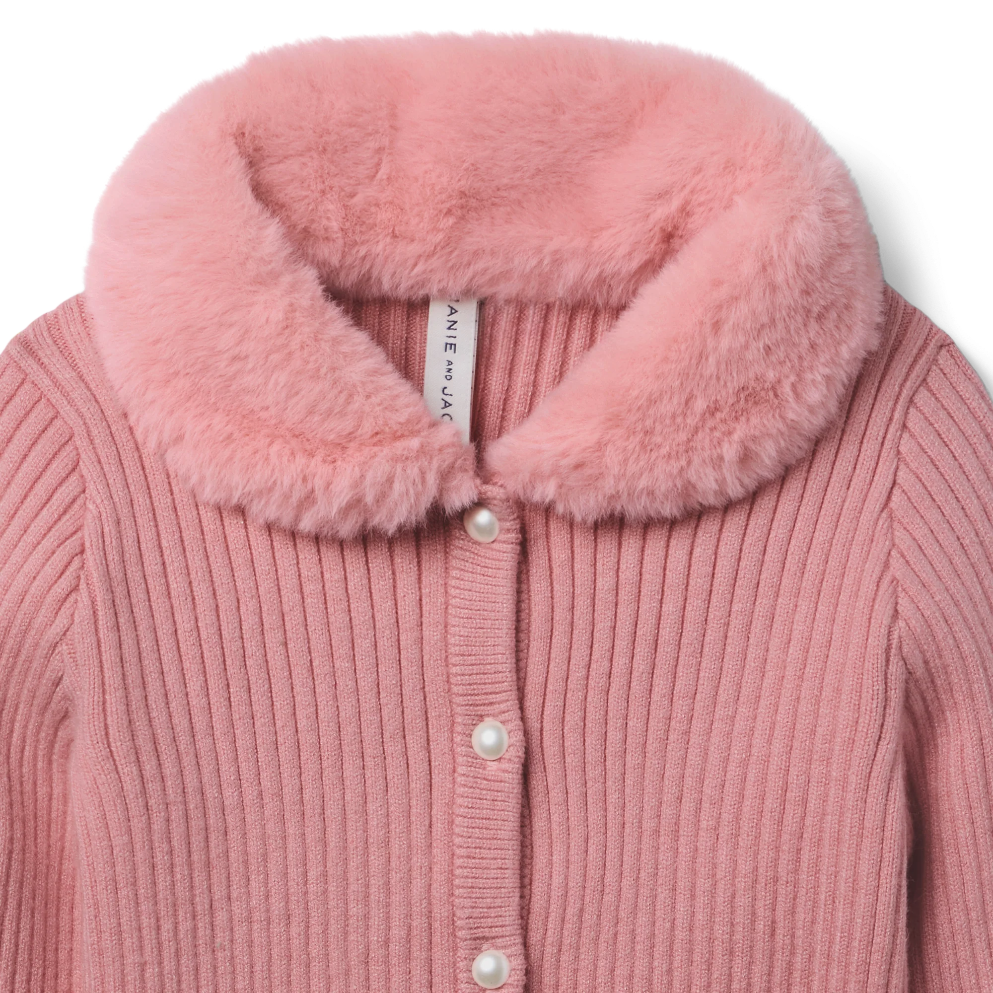 American Girl® x Janie and Jack Rosy Ribbed Cardigan for Girls 6 American Girl® x Janie and Jack Rosy Ribbed Cardigan for Girls
