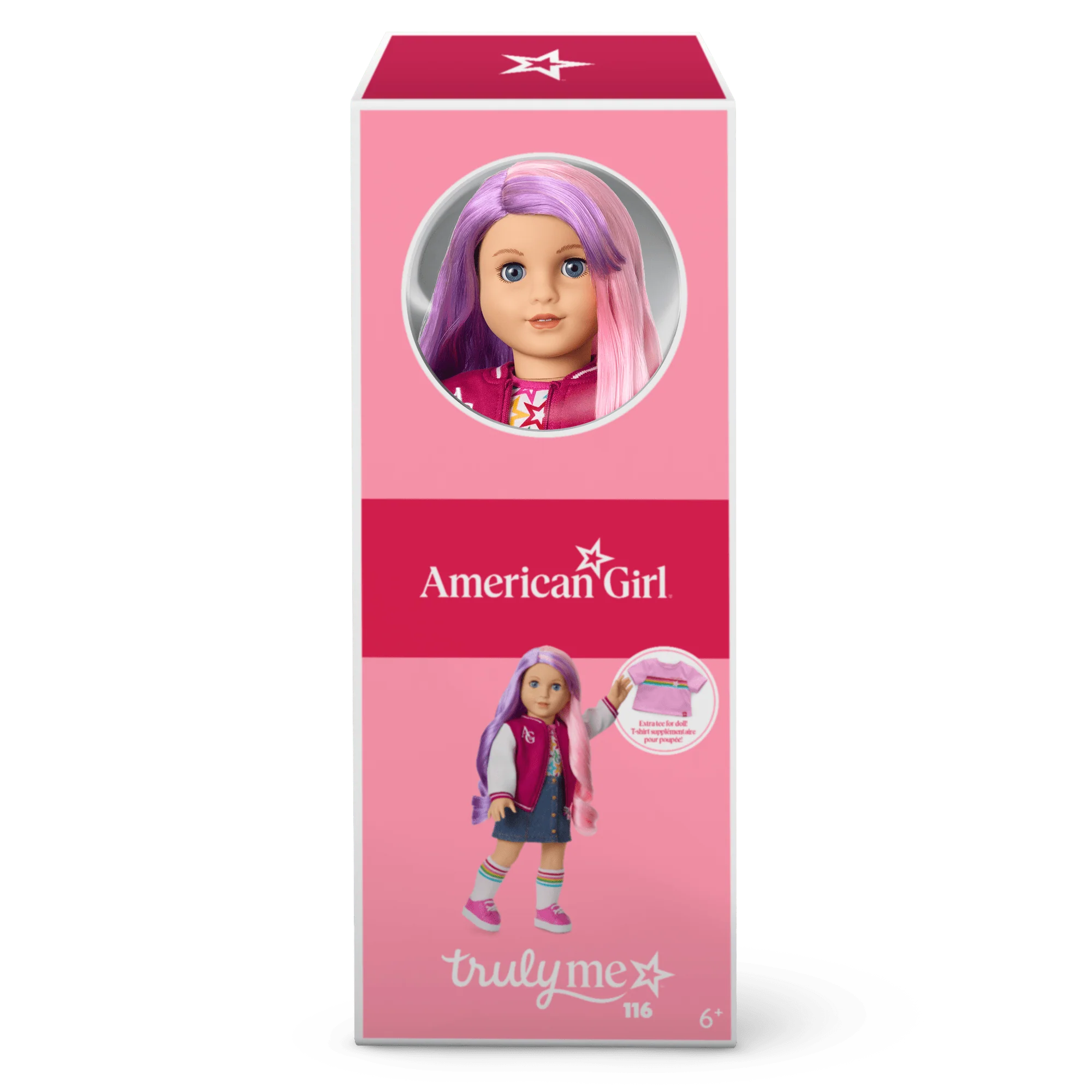 Truly Me™ 18-inch Doll #116 with wavy purple-and-pink hair 18 Truly Me™ 18-inch Doll #116 with wavy purple-and-pink hair