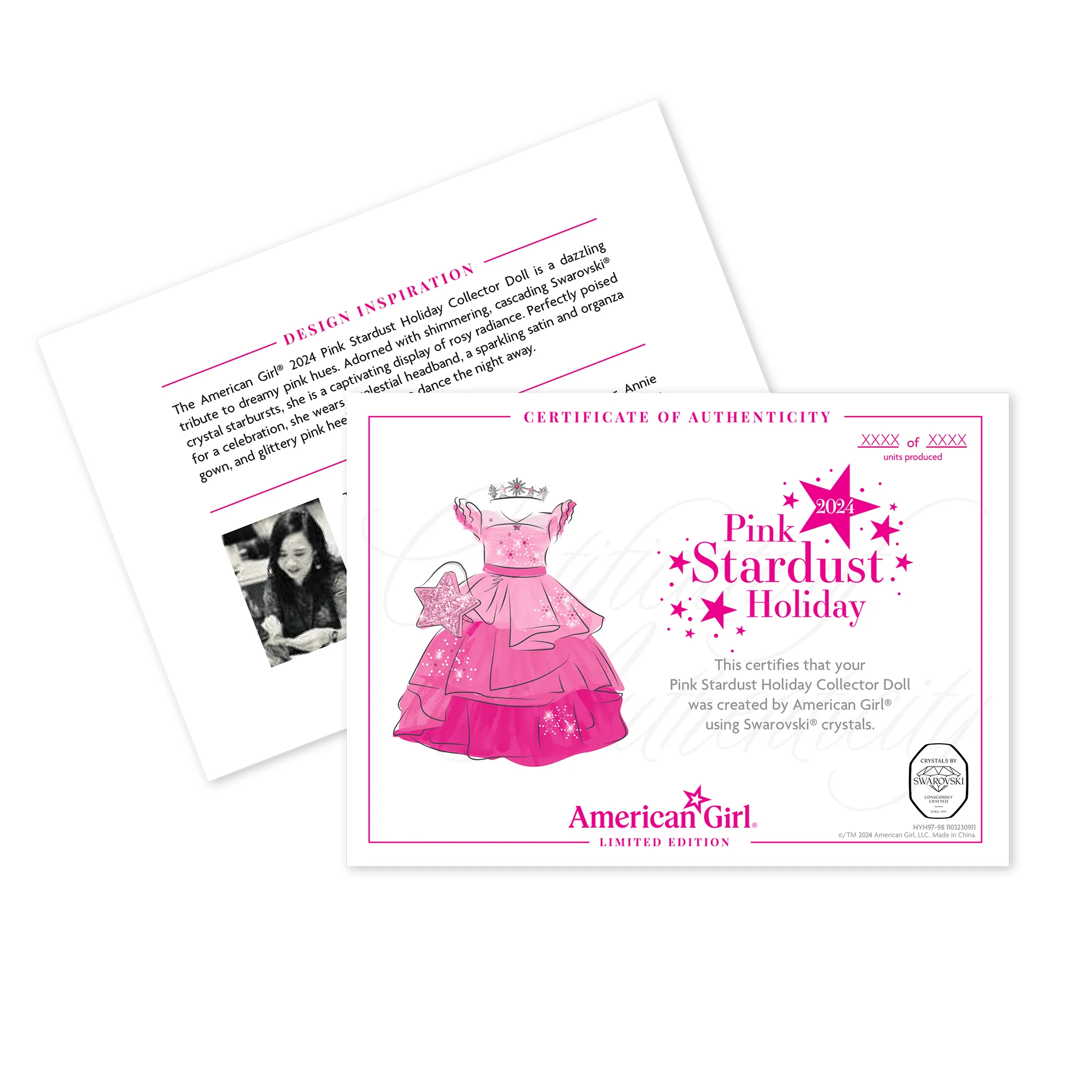 American Girl® 2024 Pink Stardust Holiday Collector Doll 12 American Girl® 2024 Pink Stardust Holiday Collector Doll