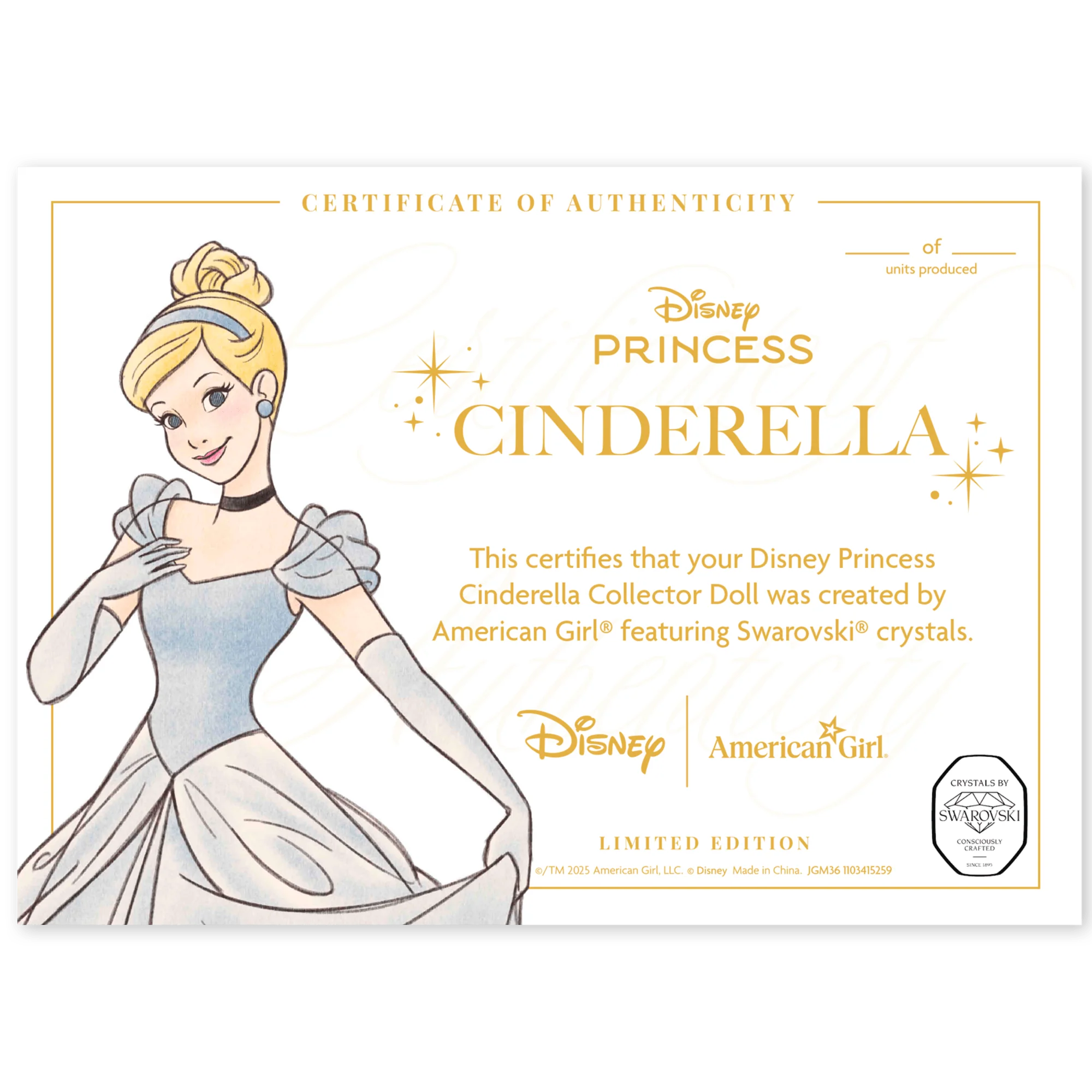 Disney Princess Cinderella 18-inch Doll by American Girl® Collector Series 13 Disney Princess Cinderella 18-inch Doll by American Girl® Collector Series