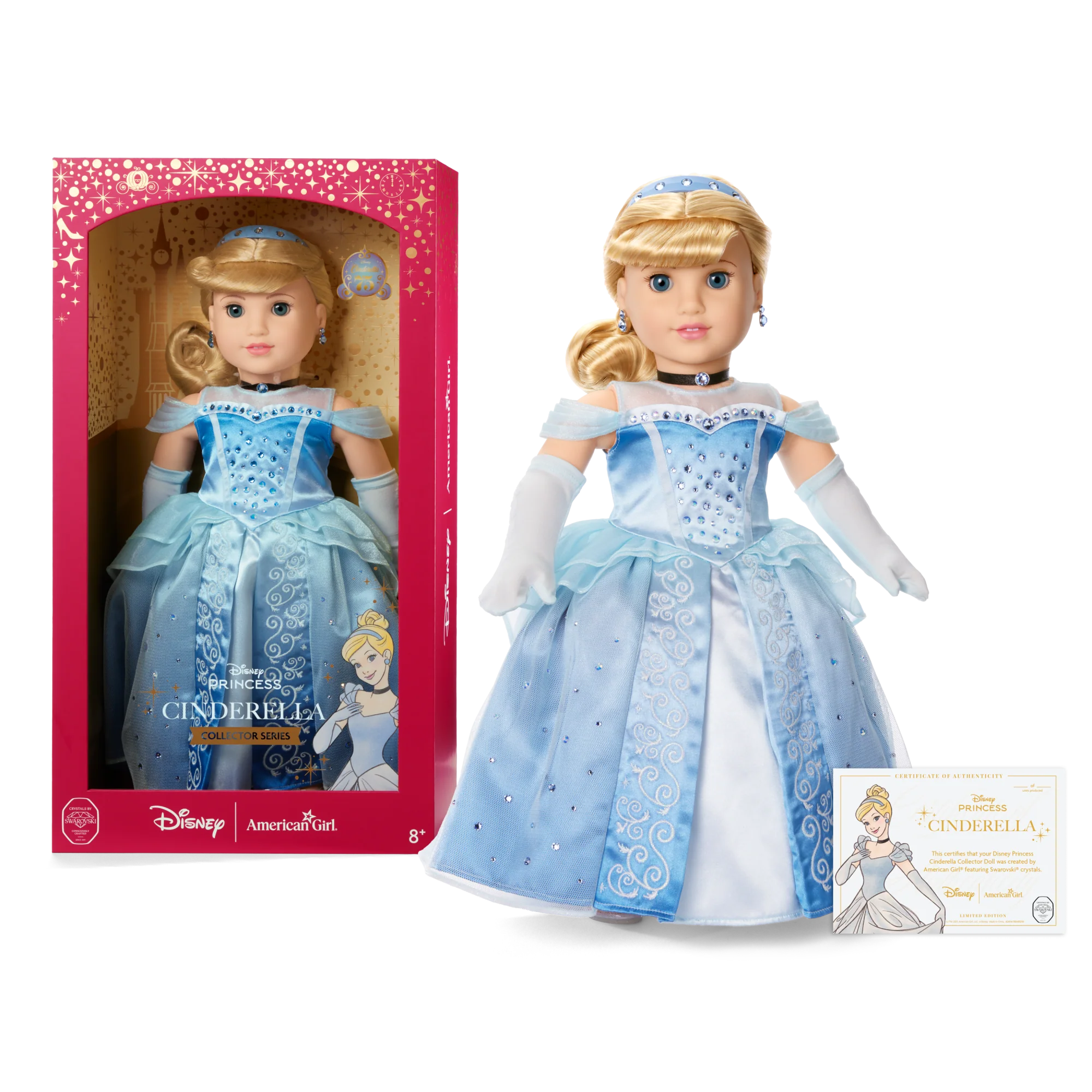 Disney Princess Cinderella 18-inch Doll by American Girl® Collector Series 15 Disney Princess Cinderella 18-inch Doll by American Girl® Collector Series