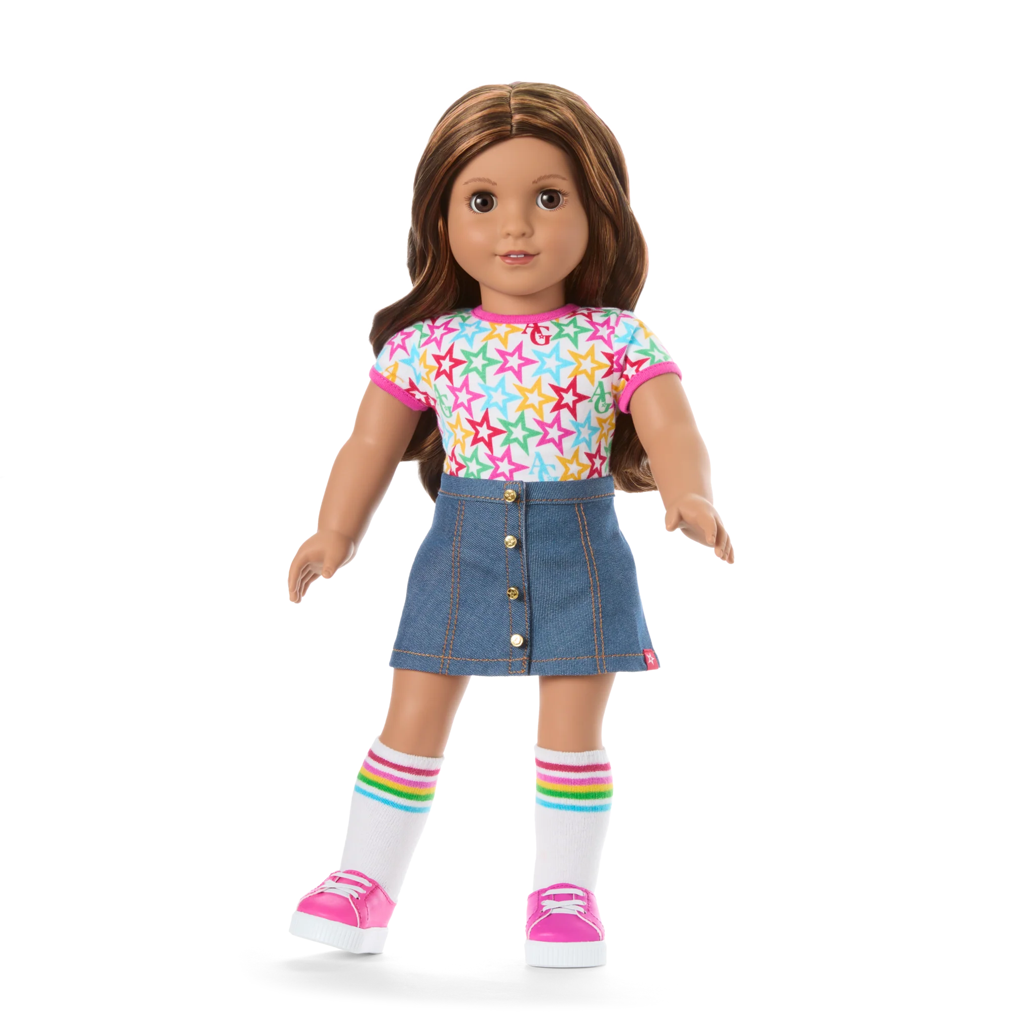 Truly Me™ 18-inch Doll #117 with wavy dark-brown hair