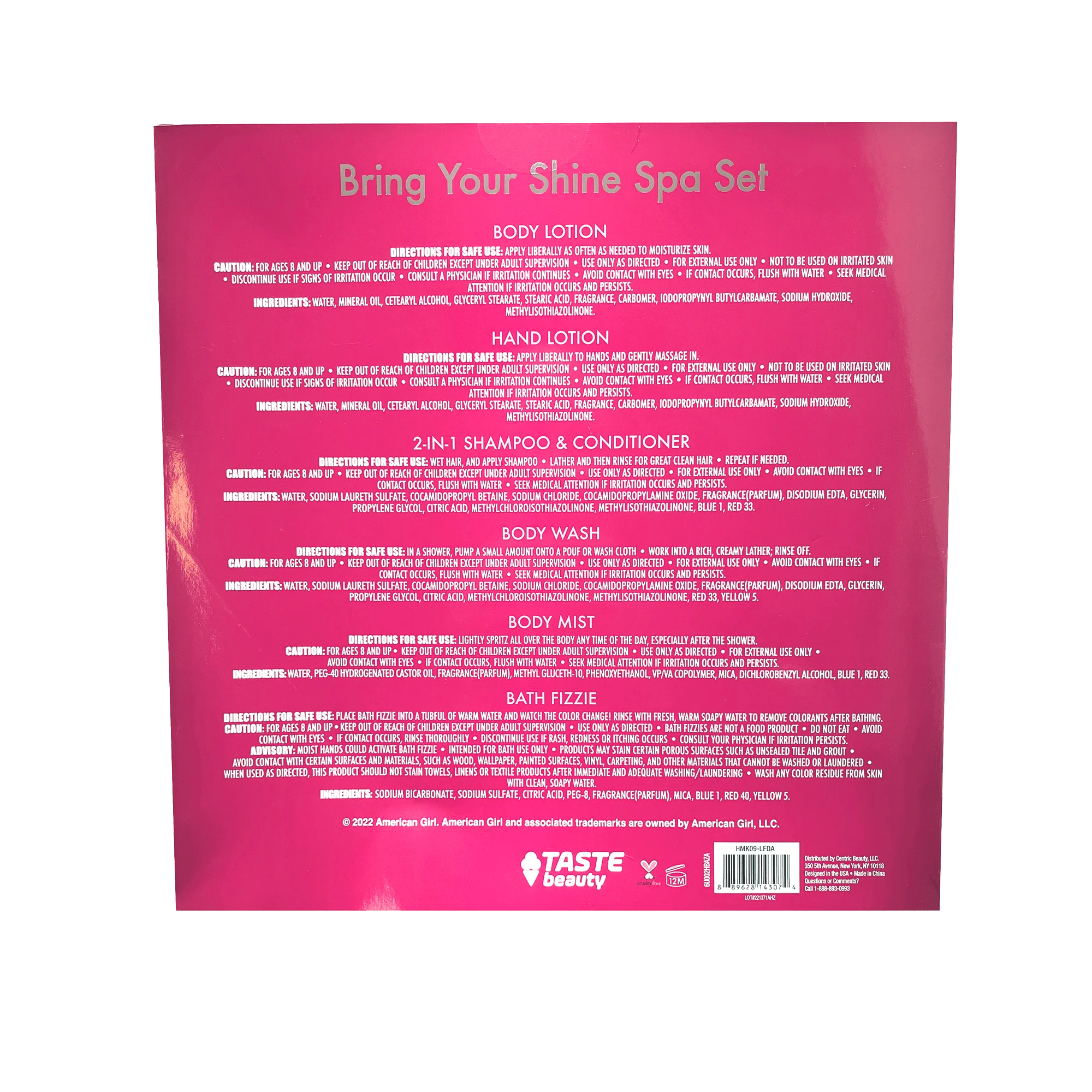 Bring Your Shine Spa Set for Girls