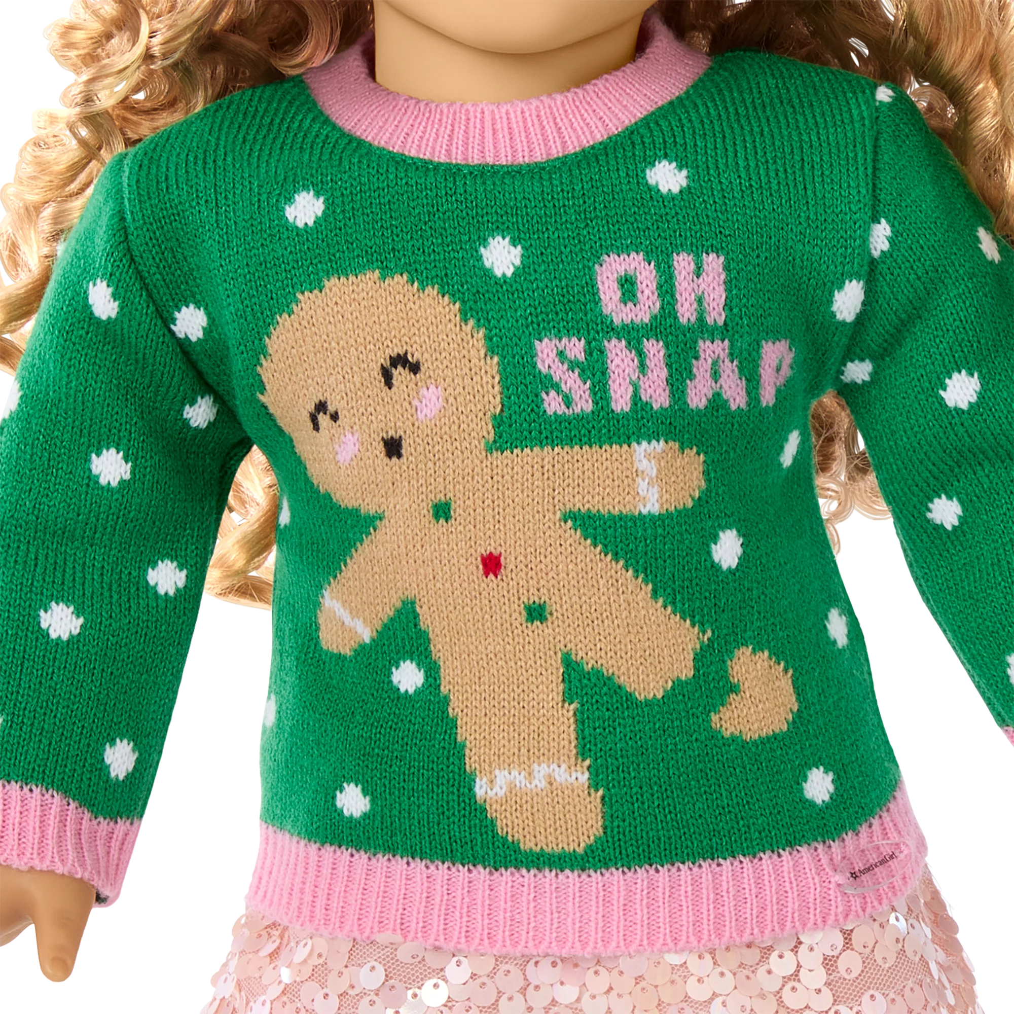 Christmas Party Sweater for 18-inch Dolls