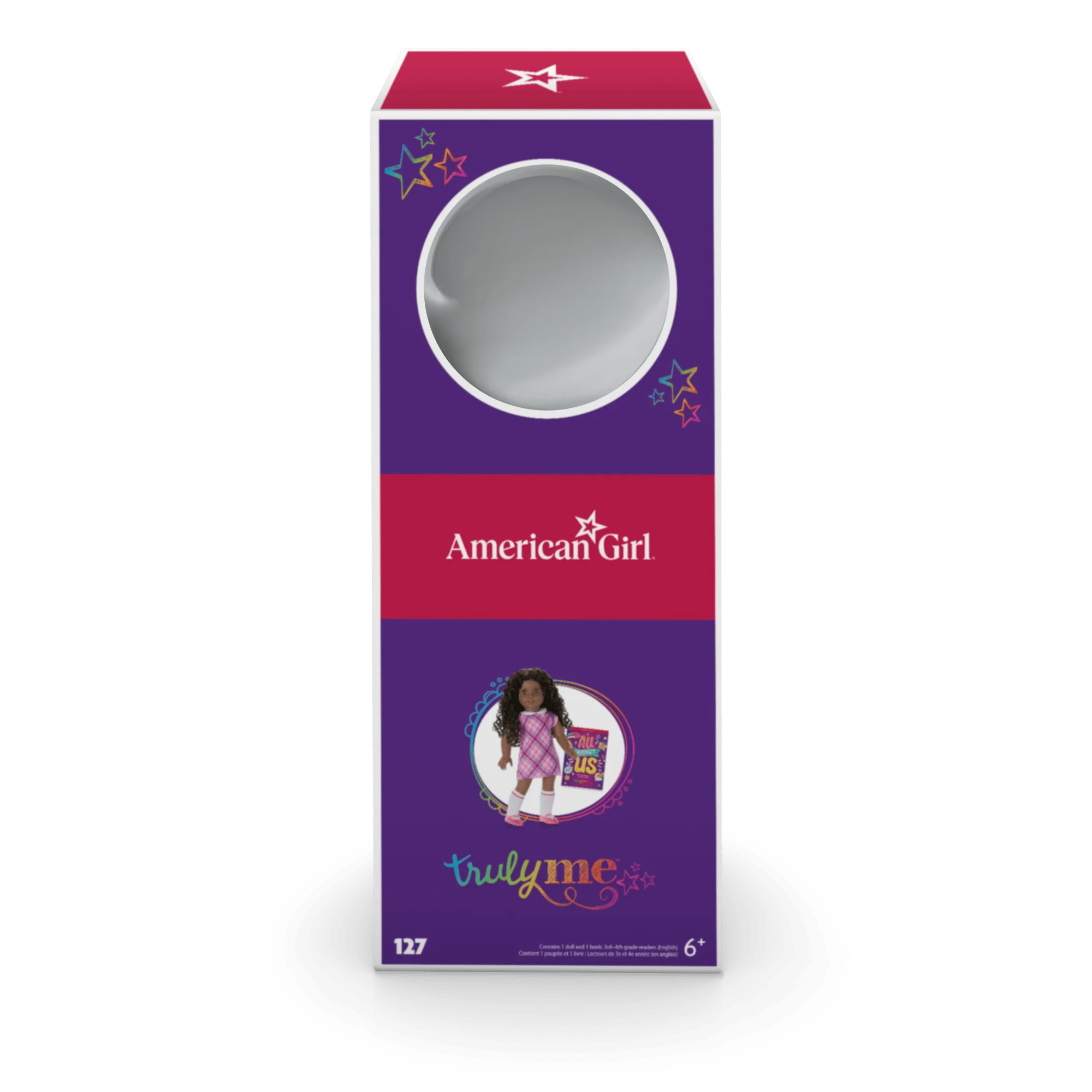 Truly Me™ 18-inch Doll #127 with curly dark-brown hair