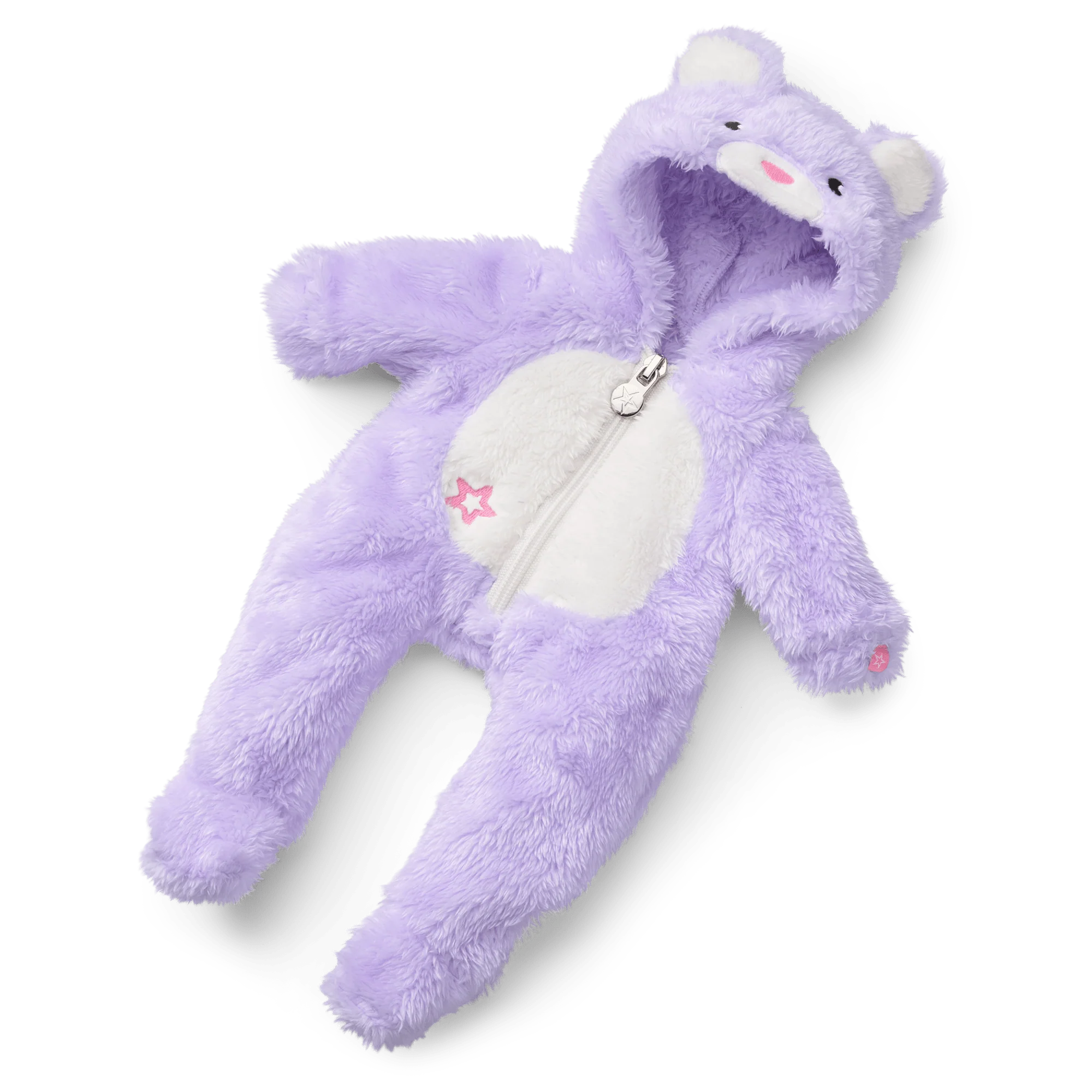 Lovable Lavender Bear One-Piece Outfit for Bitty Baby® Dolls