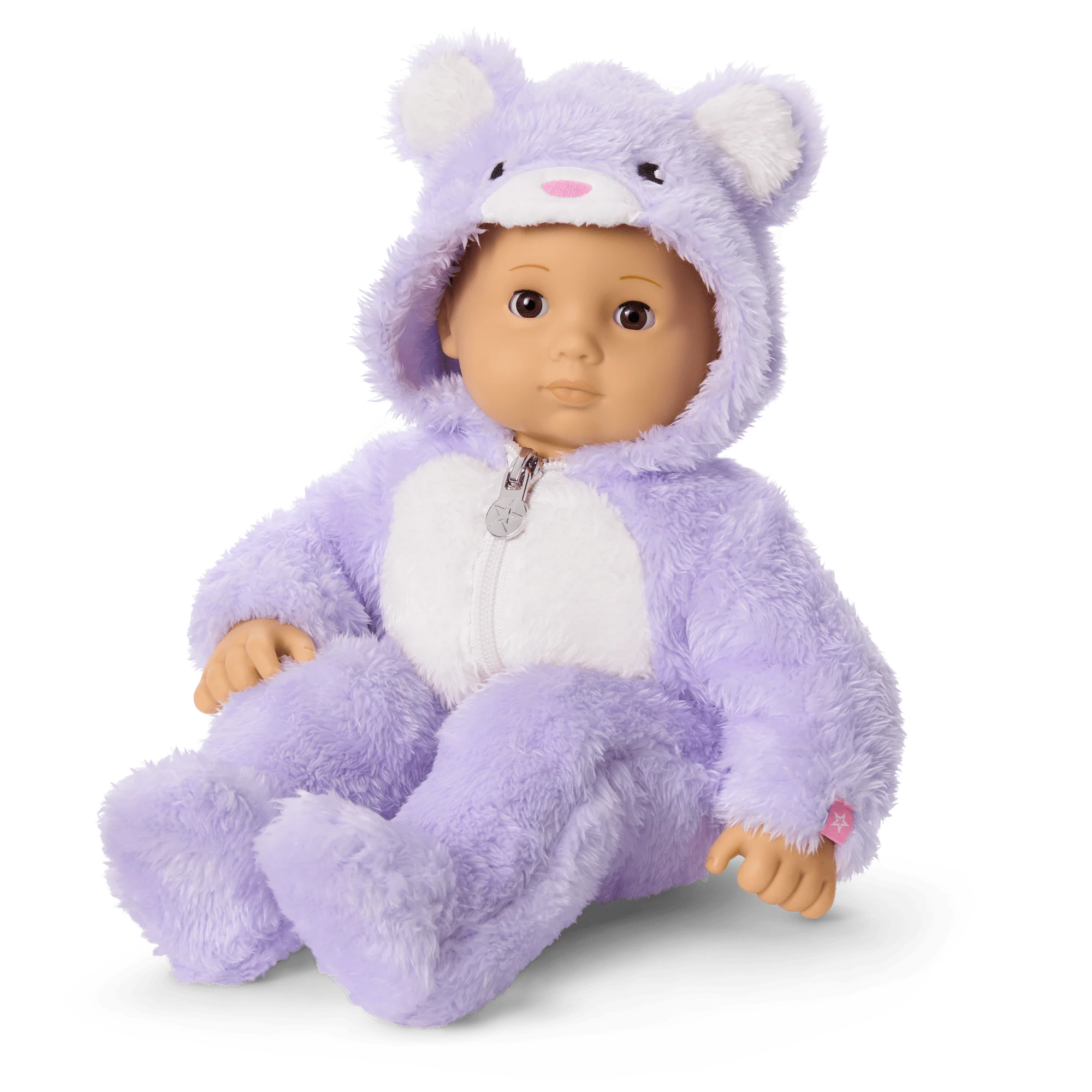 Lovable Lavender Bear One-Piece Outfit for Bitty Baby® Dolls