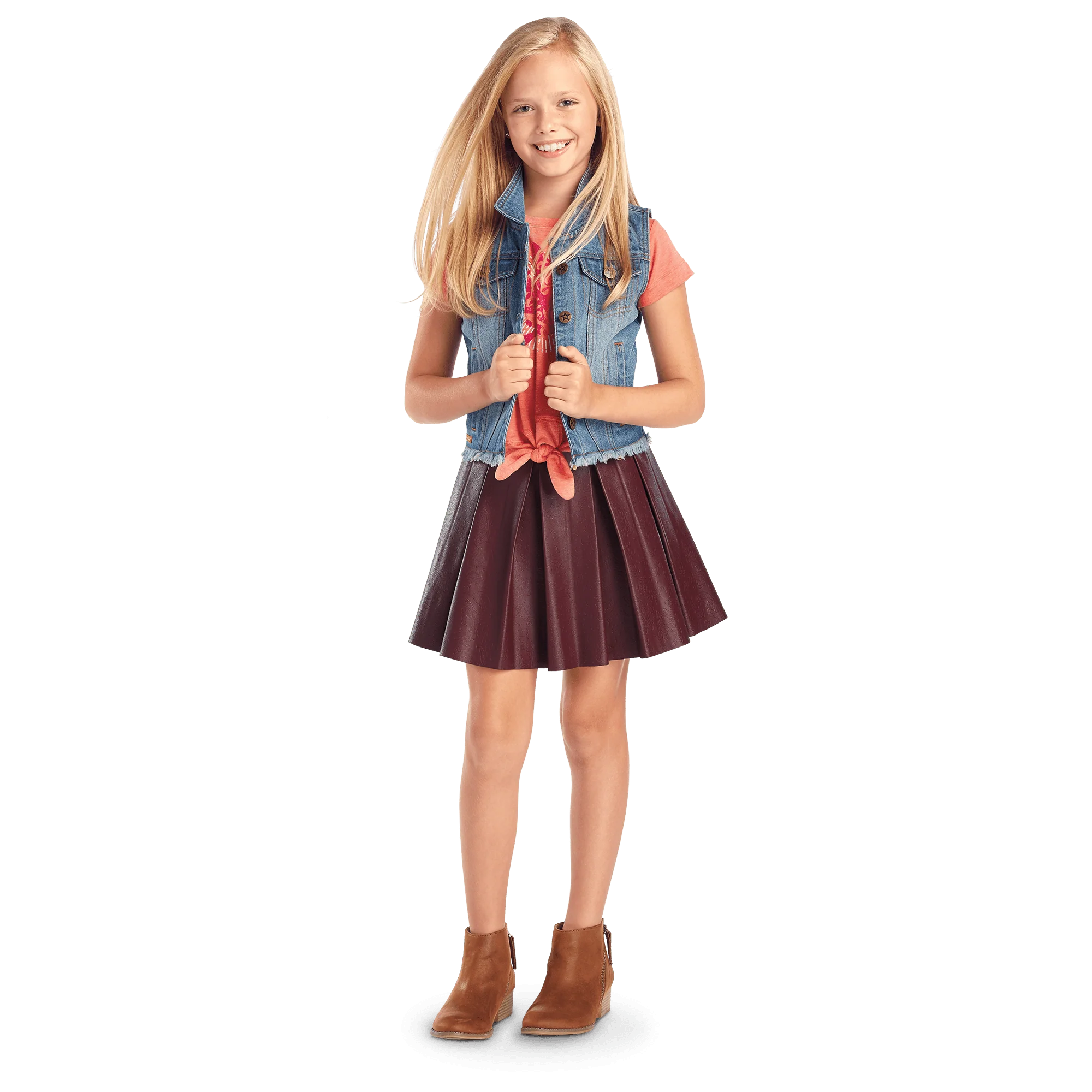 Embossed Paisley Skirt for Girls