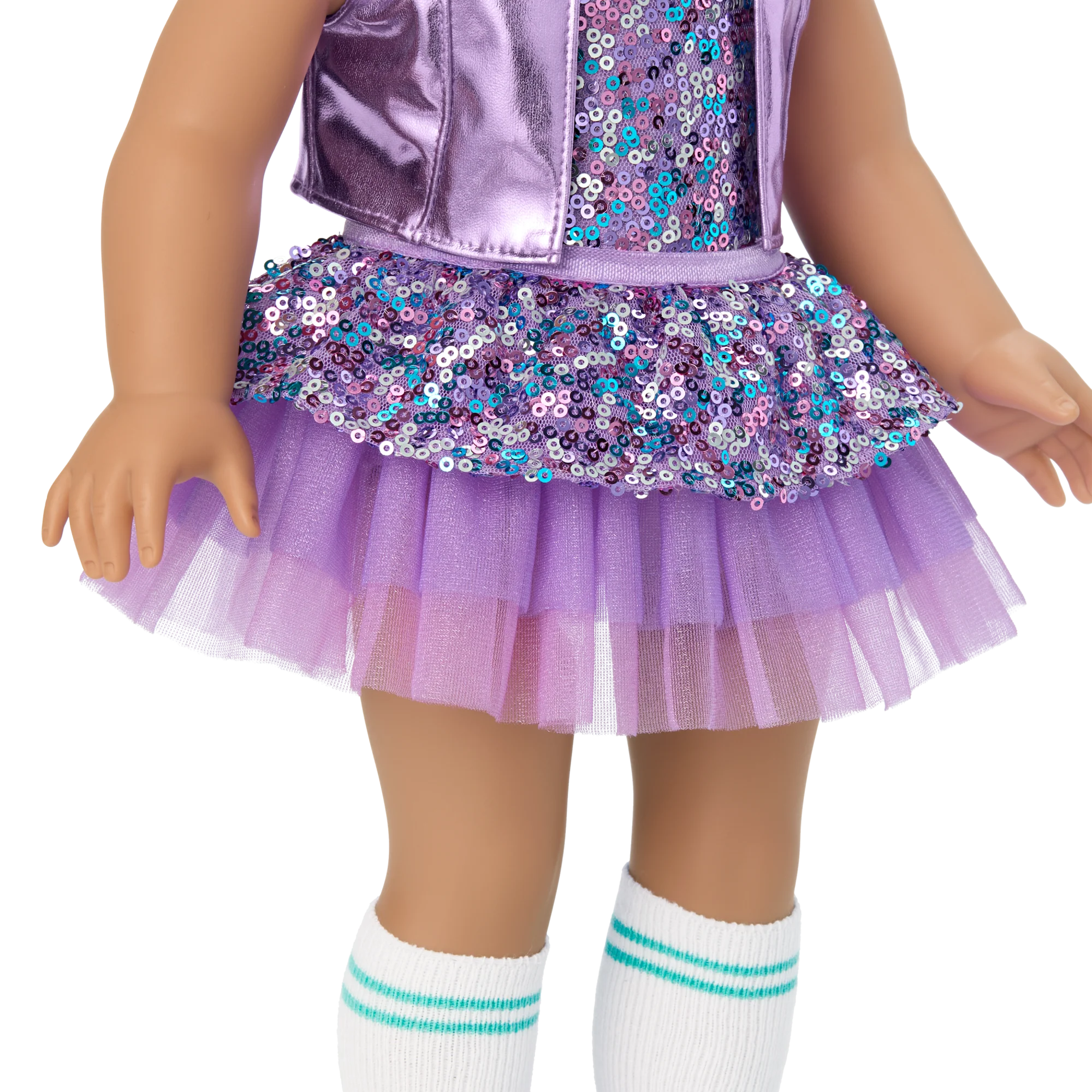 Truly Me™ #117 Doll & Dance All Day Set with wavy dark-brown hair