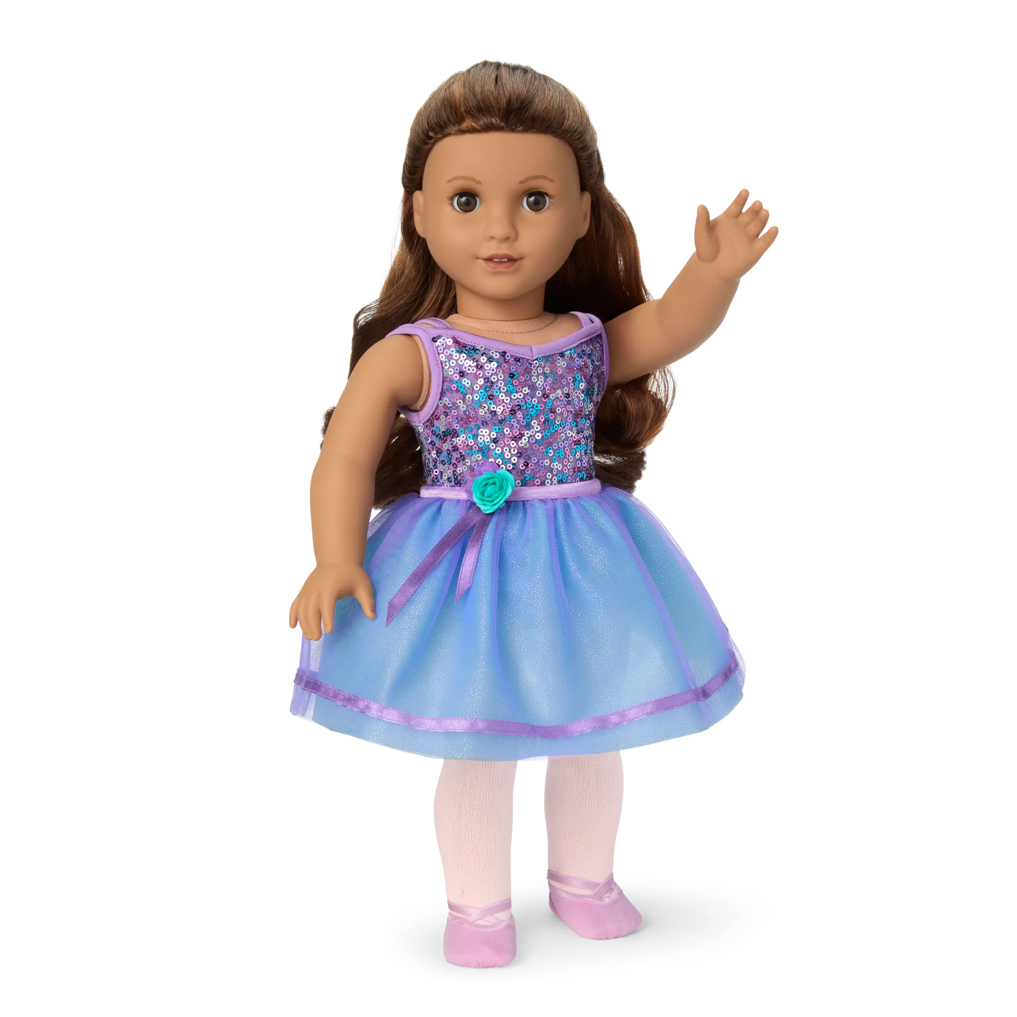 Truly Me™ #117 Doll & Dance All Day Set with wavy dark-brown hair
