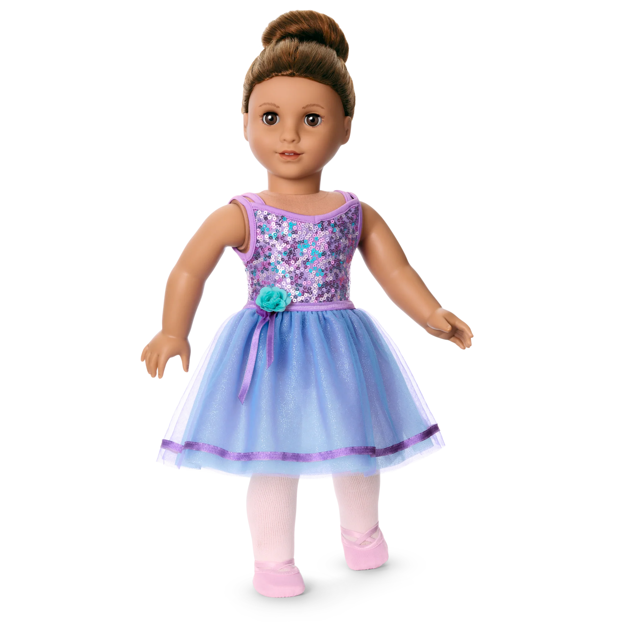 Truly Me™ #117 Doll & Dance All Day Set with wavy dark-brown hair