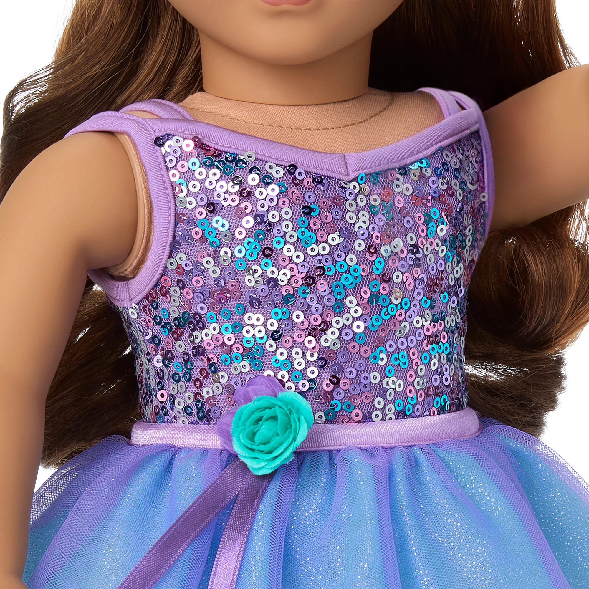 Truly Me™ #117 Doll & Dance All Day Set with wavy dark-brown hair