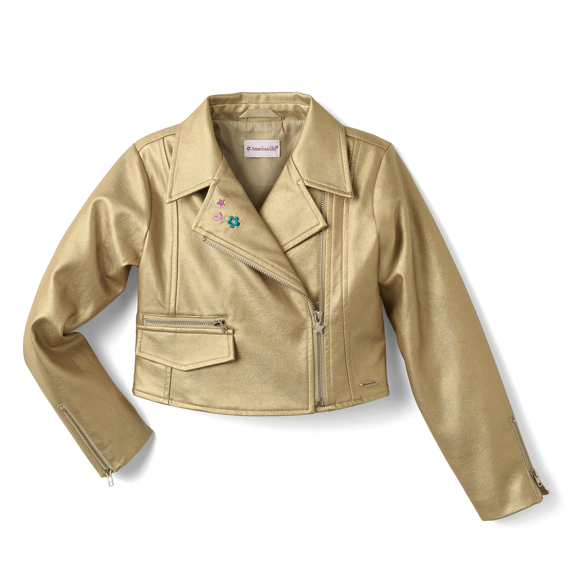 Gold Moto Jacket for Girls 3 Gold Moto Jacket for Girls