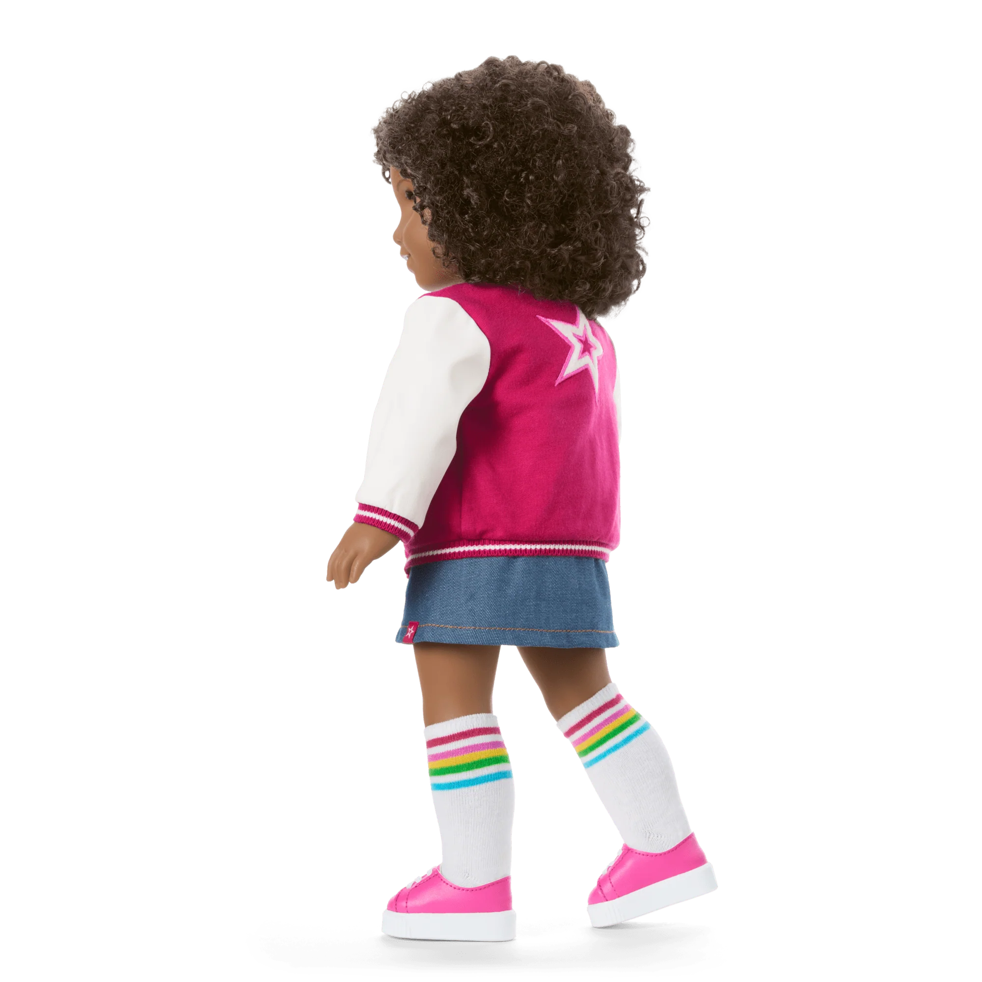 Truly Me™ 18-inch Doll #112 with curly dark-brown hair