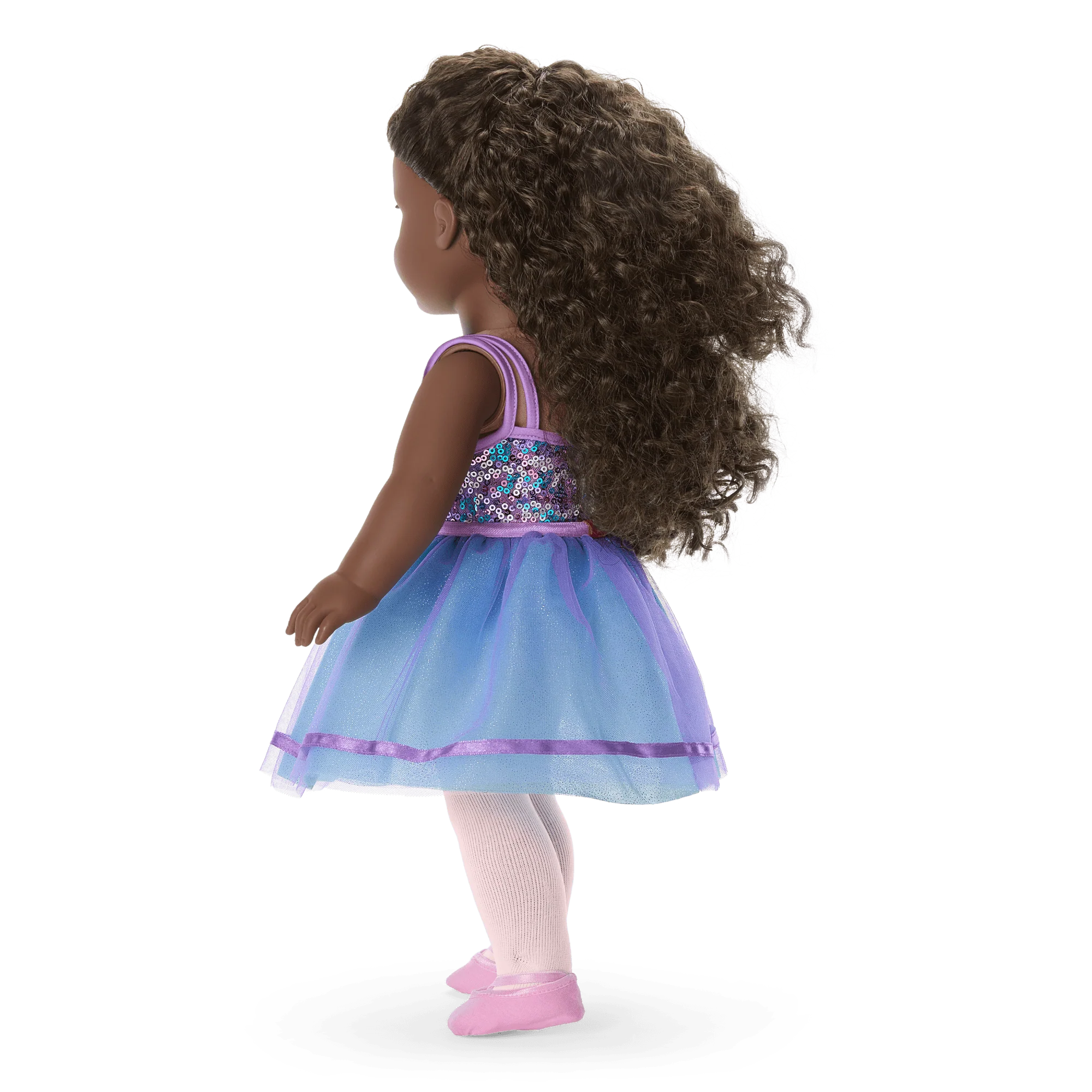 Truly Me™ #127 Doll & Dance All Day Set with curly dark-brown hair