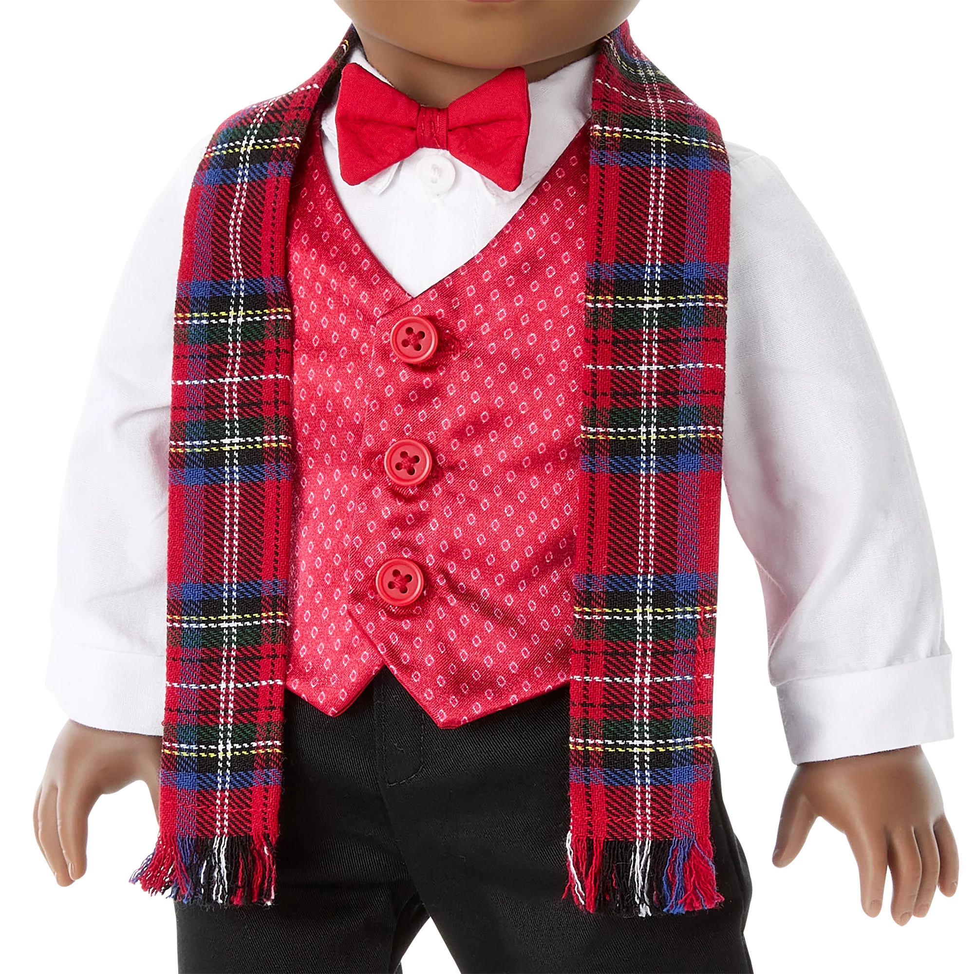 Pop of Plaid Holiday Outfit for 18-inch Dolls 4 Pop of Plaid Holiday Outfit for 18-inch Dolls