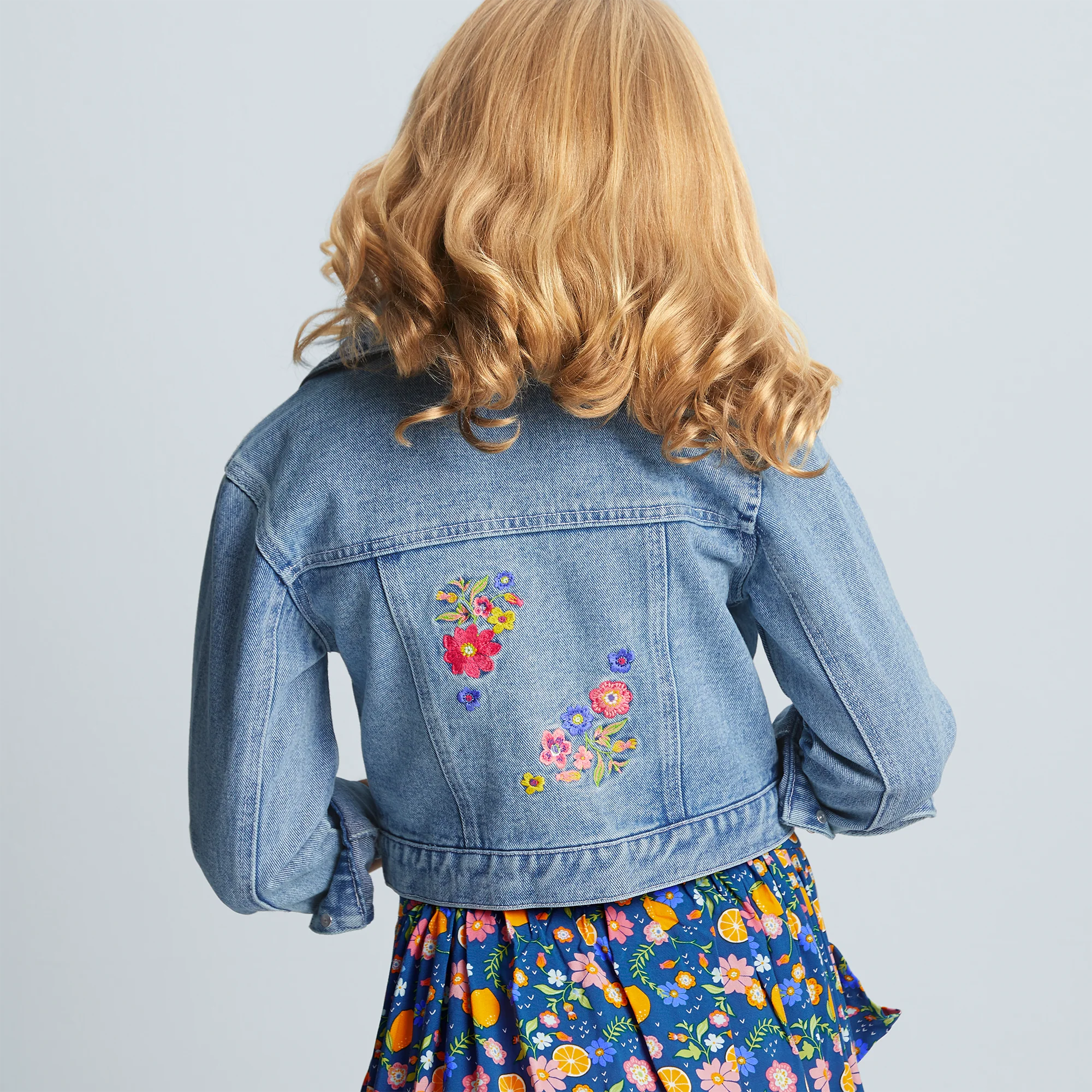 Style in Bloom Jean Jacket for Girls