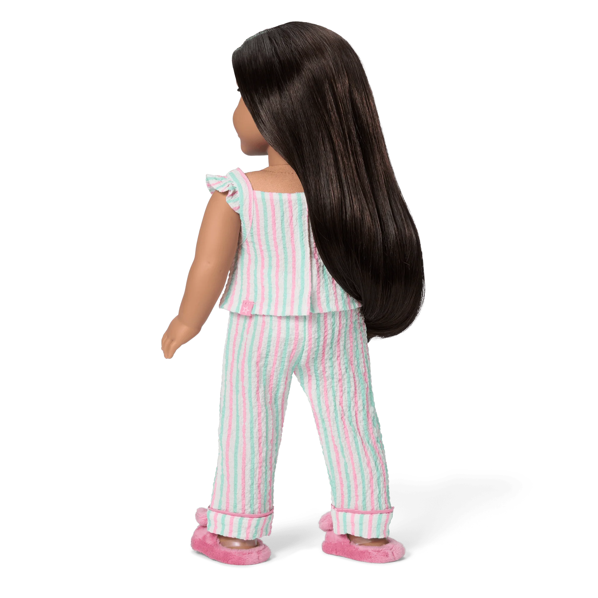 Raquel's™ Coastal Stripes Pajamas for 18-inch Dolls (Girl of the Year™ 2026)