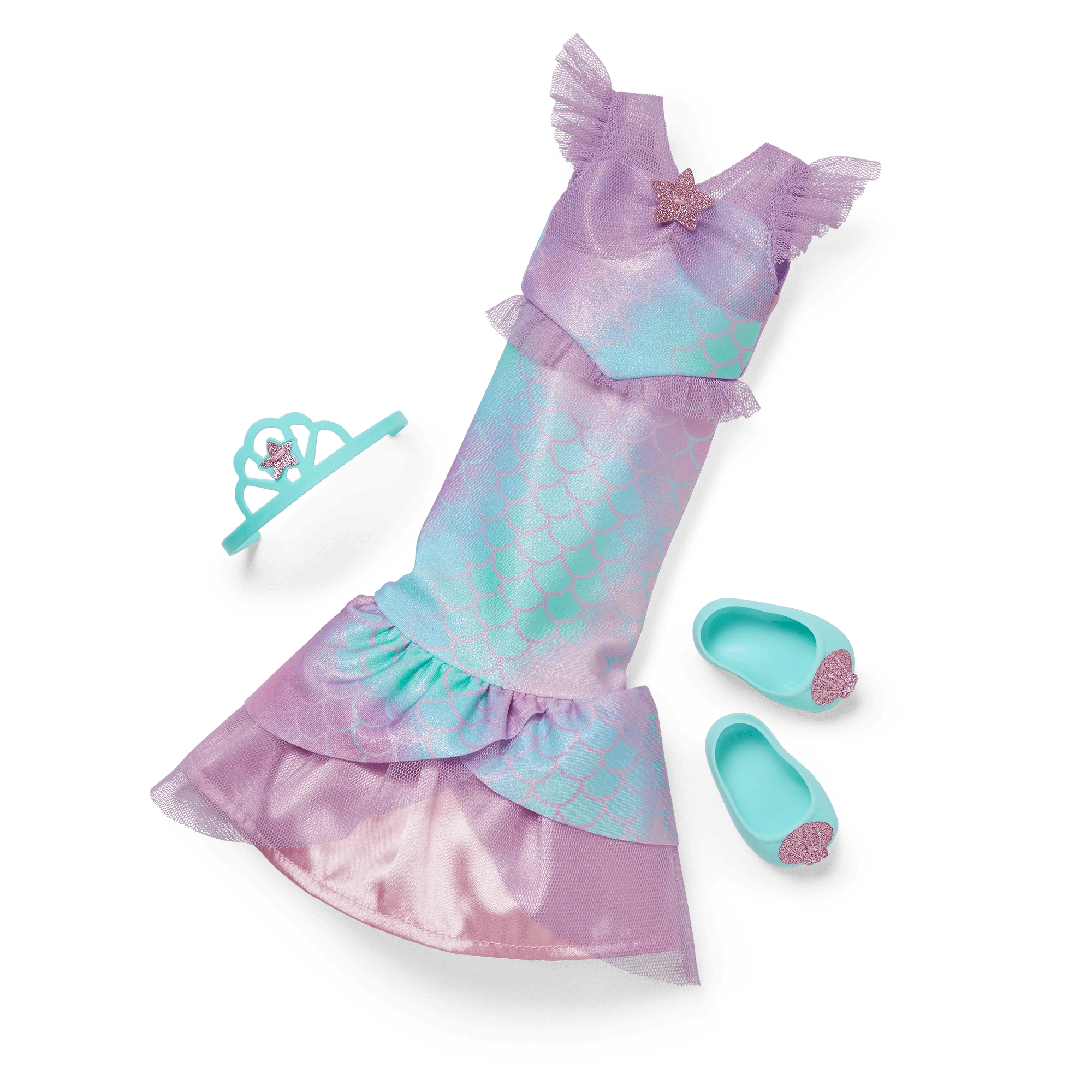 2-in-1 Sparkly Mermaid Outfit for WellieWishers™ Dolls