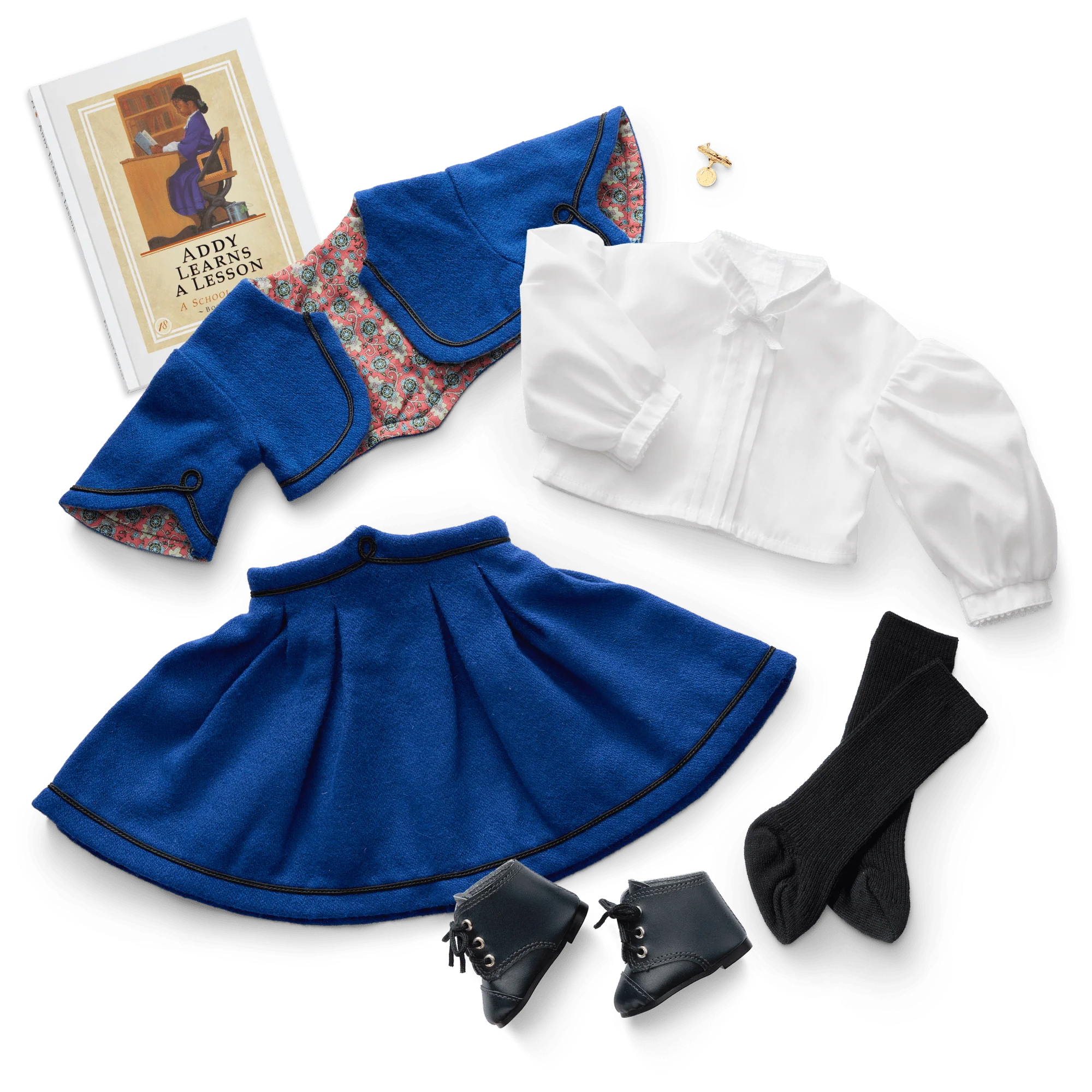 Addy’s™ School Outfit & Book (Historical Characters)