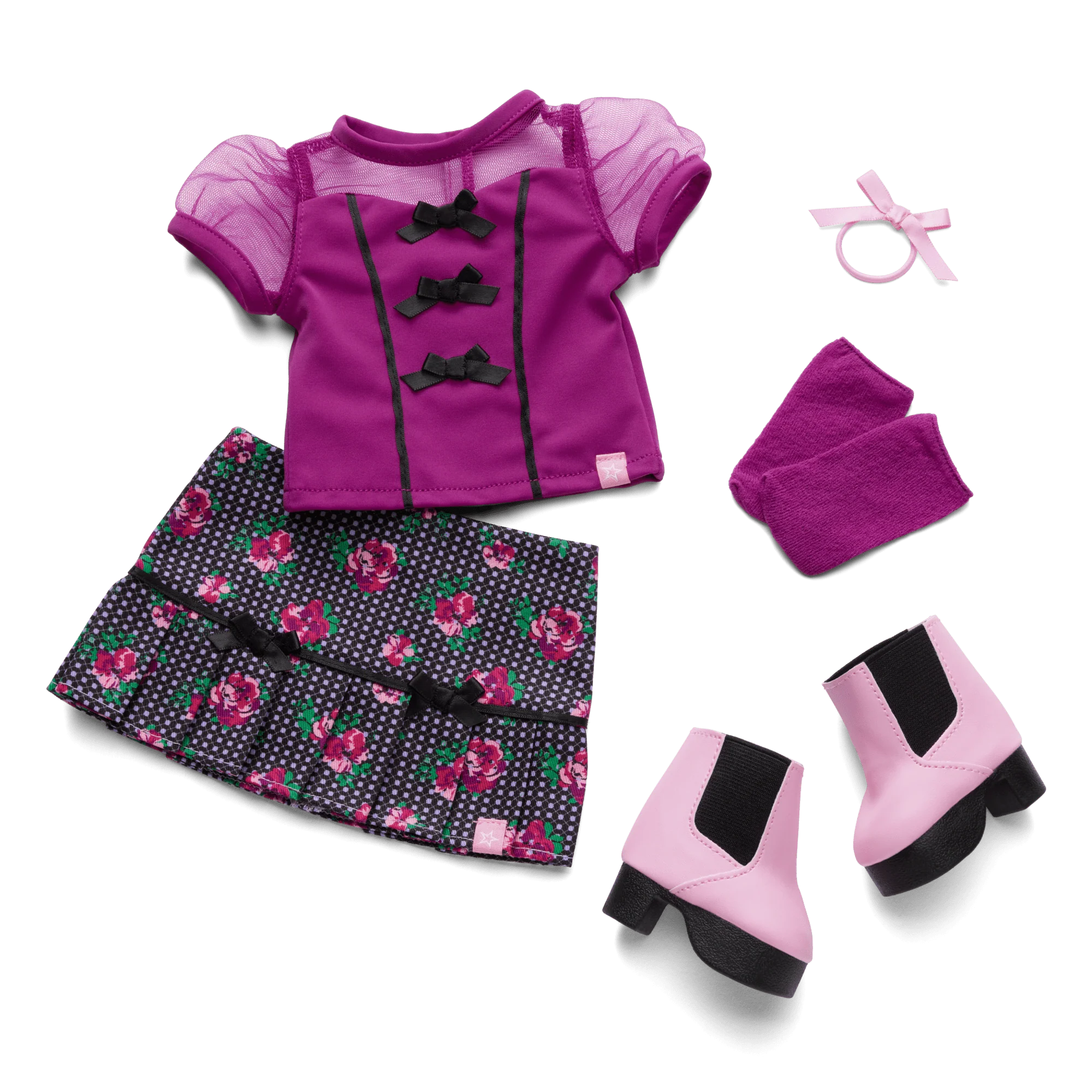 Bows & Blooms Outfit for 18-inch Dolls