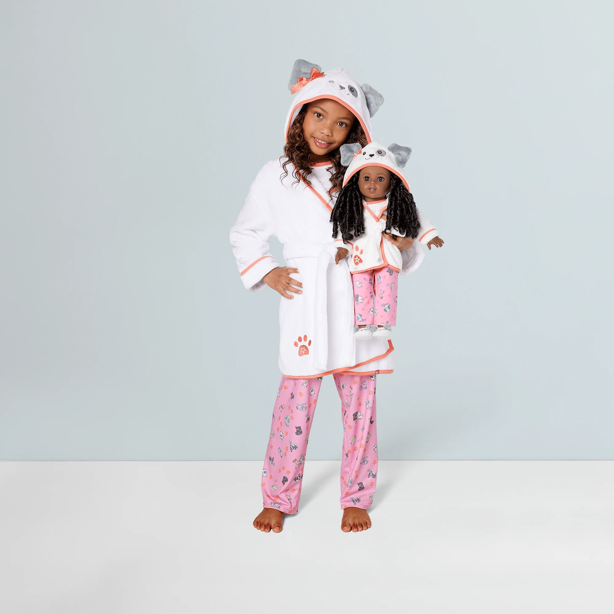 Comfy Puppy Robe Set for Girls & 18-inch Dolls 11 Comfy Puppy Robe Set for Girls & 18-inch Dolls